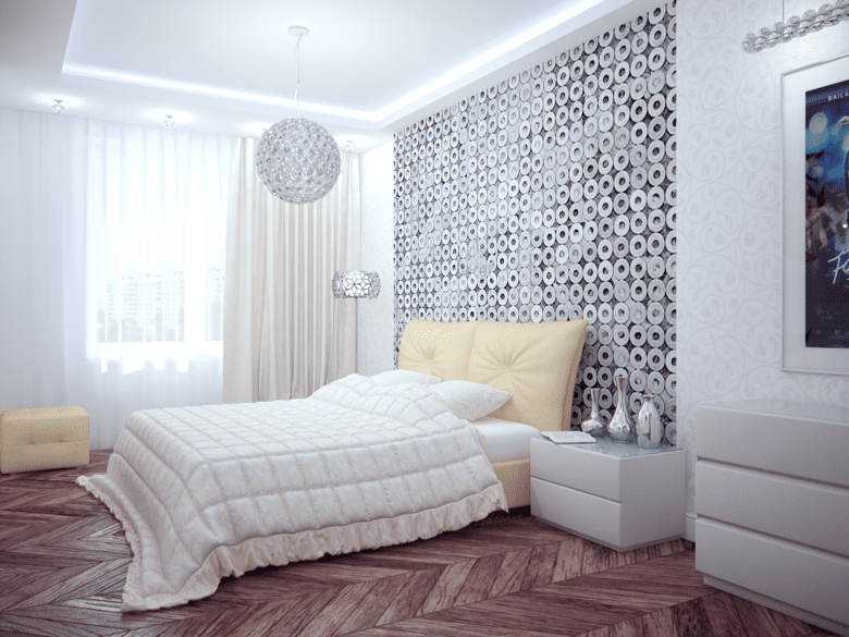 Дизайн обоев для спальни